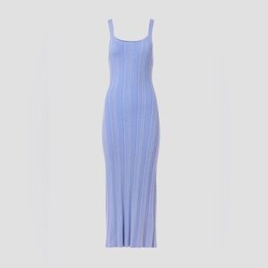 MAJESTIC FILATURES blue knit tank dress